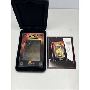 2000 WWF Authentic Images The Rock 24K Gold Metal Card Limited Edition  /25,000